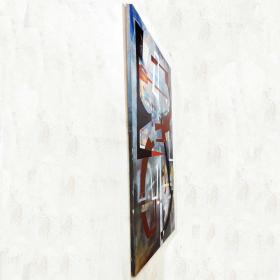  Angelo Rinaldi, "Astrazione Astrale", acrilico su tela, h.cm. 100x170, anno 1970-2012, vedi cat. cop. Rossa